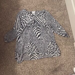 Animal print dress shirt